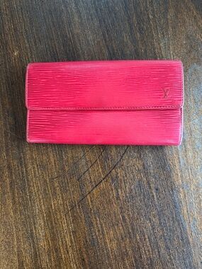 Louis Vuitton Red Epi Leather Continental Wallet